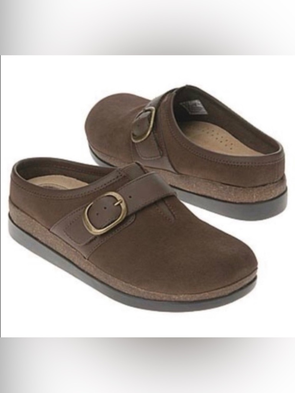 EUROstep Delorean Suede Slip On Mule Clog in Brown size 8.5